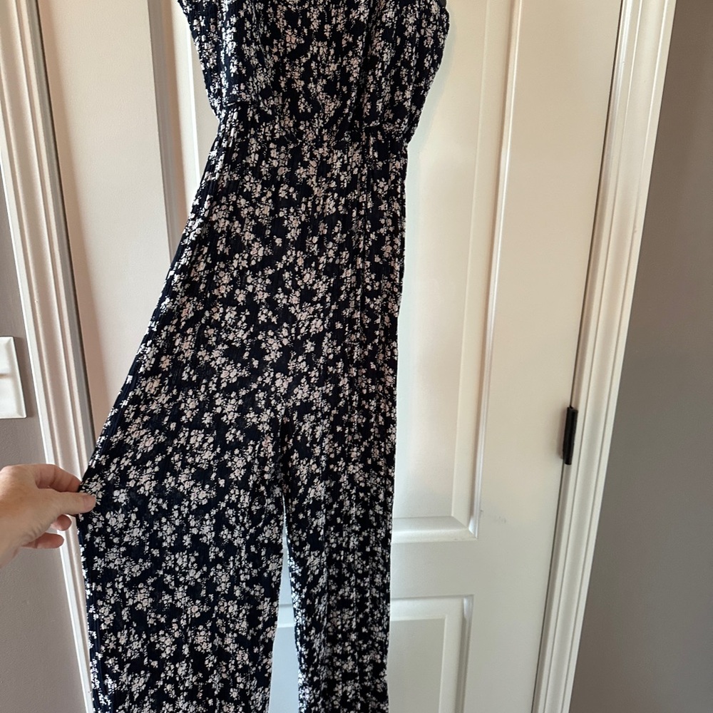Floral Black Jumpsuit